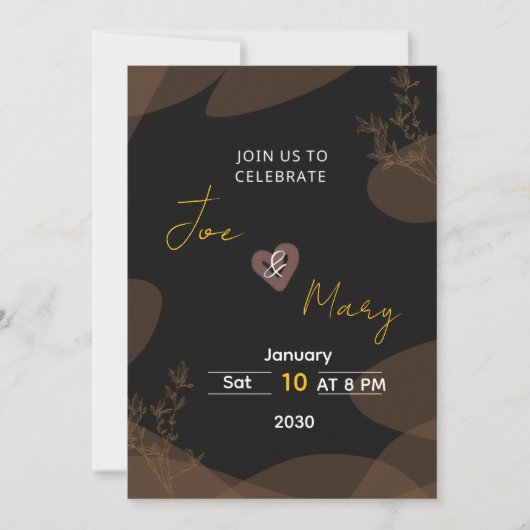 Invitation à un mariage carte de vous (Devant)