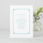 Invitation à un mariage chic Aqua Paradise Deco (Debout devant)