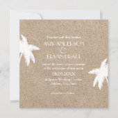 Invitation à un mariage classique à la plage de Pa (Devant)