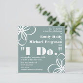 Invitation à un mariage couleur personnalisé - Fle (Debout devant)