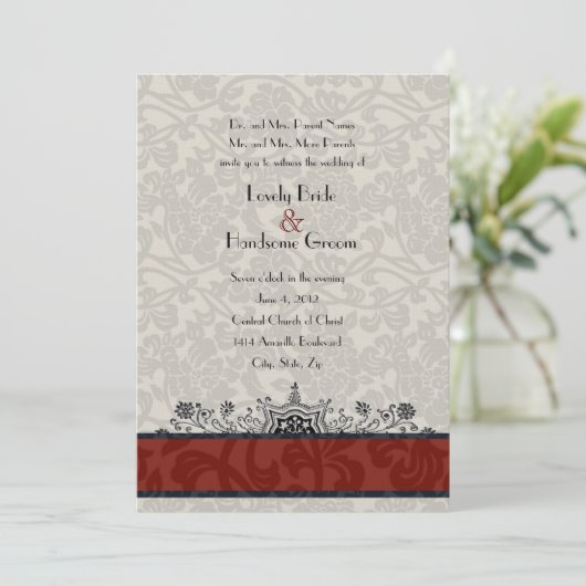 Invitation à un mariage dans la tour Eiffel de Red (Debout devant)