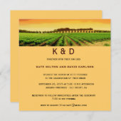 Invitation à un mariage dans le restaurant Sunset (Devant / Derrière)