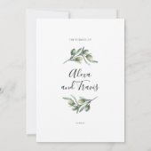 Invitation à un mariage dans un jardin italien (Dos)