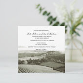Invitation à un mariage dans un vignoble Vintage (Debout devant)