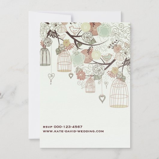 Invitation à un mariage d'arbre pour les fleurs de (Dos)