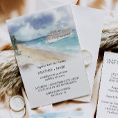 Invitation à un mariage de croisière sur la plage