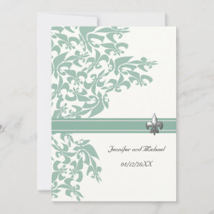 Invitation à un mariage de design pour la menthe e