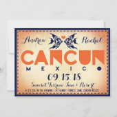 Invitation à un mariage de destination de CANCUN (Devant)