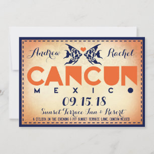 Invitation à un mariage de destination de CANCUN
