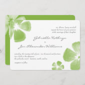 Invitation à un mariage de fleurs d'aquarelle trop (Devant / Derrière)