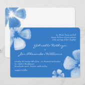 Invitation à un mariage de fleurs d'aquarelle trop (Devant / Derrière)