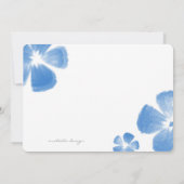 Invitation à un mariage de fleurs d'aquarelle trop (Dos)