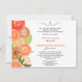 Invitation à un mariage de fleurs d'automne Abstra (Devant)
