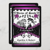 Invitation à un mariage de l'Union des âmes blanch (Devant / Derrière)