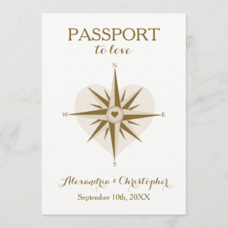 Invitation à un mariage de passeport - Thème Voyag