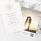 Invitation à un mariage de photos de code QR tropi