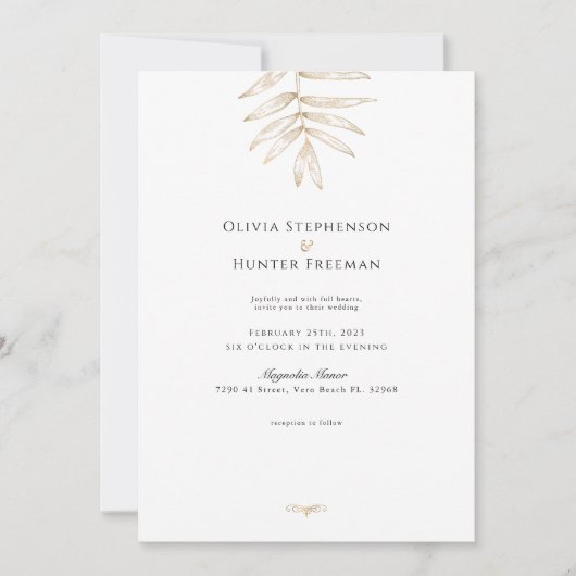 Invitation à un mariage de photos de code QR tropi (Devant)