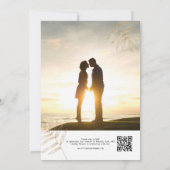 Invitation à un mariage de photos de code QR tropi (Dos)
