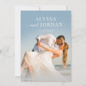 Invitation à un mariage de photos de plage | Minim (Devant)