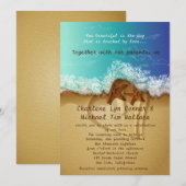 Invitation à un mariage de plage de 5 po x 7 po (Devant / Derrière)