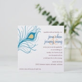 Invitation à un mariage de plumes de paon (Debout devant)