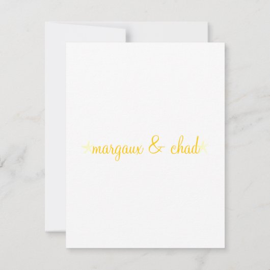 Invitation à un mariage de poisson étoilé (Dos)