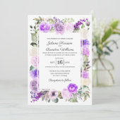 Invitation à un mariage de printemps floral (Debout devant)