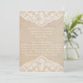 Invitation à un mariage de style de toile et de de (Debout devant)