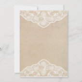 Invitation à un mariage de style de toile et de de (Dos)