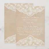 Invitation à un mariage de style de toile et de de (Devant / Derrière)