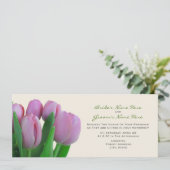 Invitation à un mariage de tulipes roses - De la m (Debout devant)