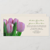 Invitation à un mariage de tulipes roses - De la m (Devant / Derrière)
