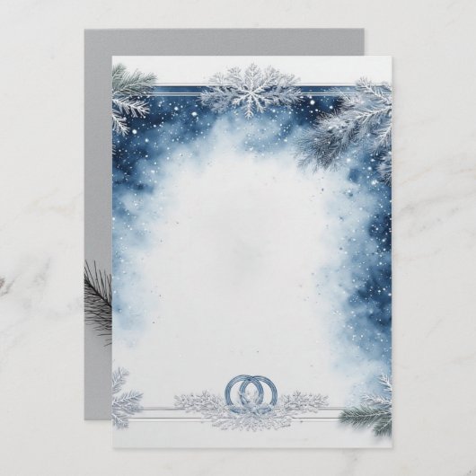 Invitation à un mariage d'hiver (Devant / Derrière)