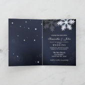 Invitation à un mariage d'hiver aux flocons de nei (Intérieur)