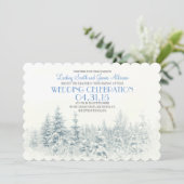 Invitation à un mariage d'hiver blanc (Debout devant)