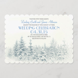 Invitation à un mariage d'hiver blanc