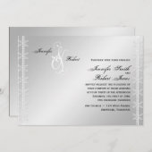Invitation à un mariage d'hiver pour le flétan bla (Devant / Derrière)