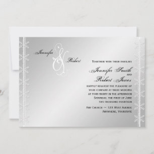 Invitation à un mariage d'hiver pour le flétan bla