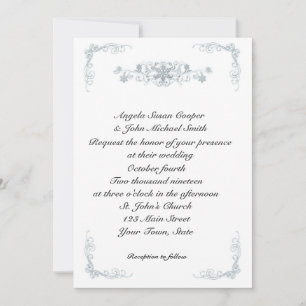 Invitation à un mariage d'hiver pour les flocons d