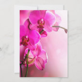Invitation à un mariage d'orchidées roses de print (Dos)