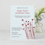 Invitation à un mariage doux pour les coeurs (Debout devant)