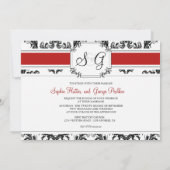 Invitation à un mariage élégant de Red Antique (Dos)