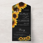 Invitation à un mariage élégant de tournesols (À l'intérieur)