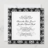 Invitation à un mariage élégant, noir et blanc (Devant)