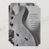 Invitation à un mariage élégant pour guitare élect (Devant / Derrière)