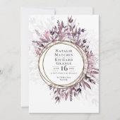 Invitation à un mariage floral d'art du pays, (Devant)