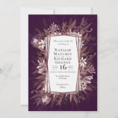 Invitation à un mariage floral d'art du pays, (Devant)