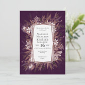 Invitation à un mariage floral d'art du pays, (Debout devant)