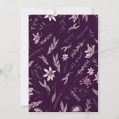 Invitation à un mariage floral d'art du pays, (Dos)