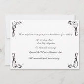 Invitation à un mariage gay - Deux épouses noir et (Dos)